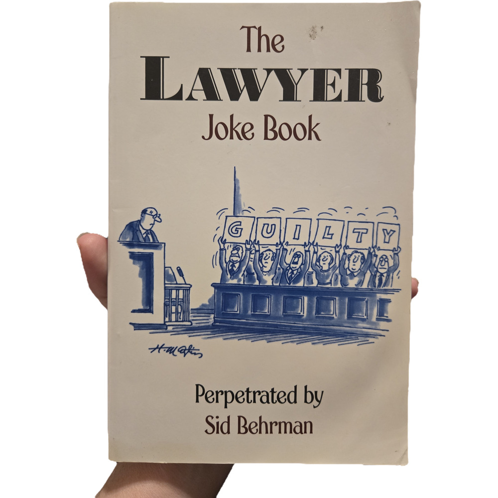 The Lawyer Joke Book Sid Behrman Humor Cartoon Barnes & Noble Comedy Legal Funny